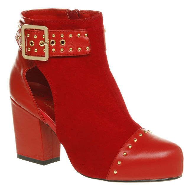 Office Nebula Ankle Boots Red