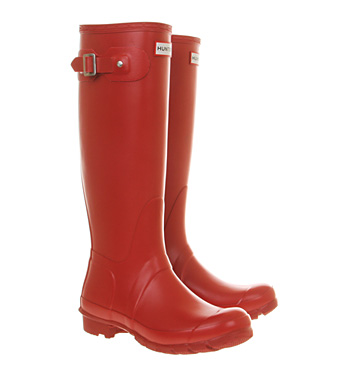Hunter Hunter Original Welly Red Rubber - Knee Boots