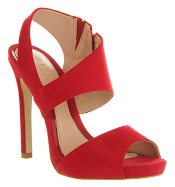 Office Suxie Shoe boots Red Nubuck - High Heels