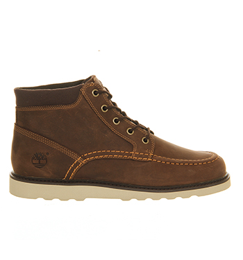 Timberland Newmarket Wedge Moc Toe Brown Oiled Leather - Boots