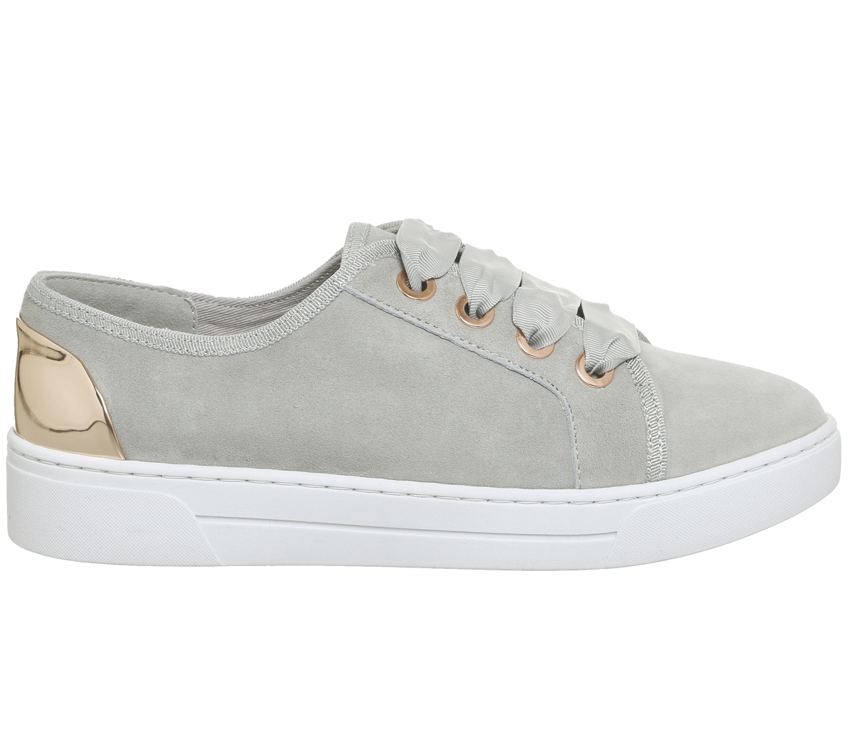 Office Adore Metallic Detail Trainers Ash Grey - Hers trainers