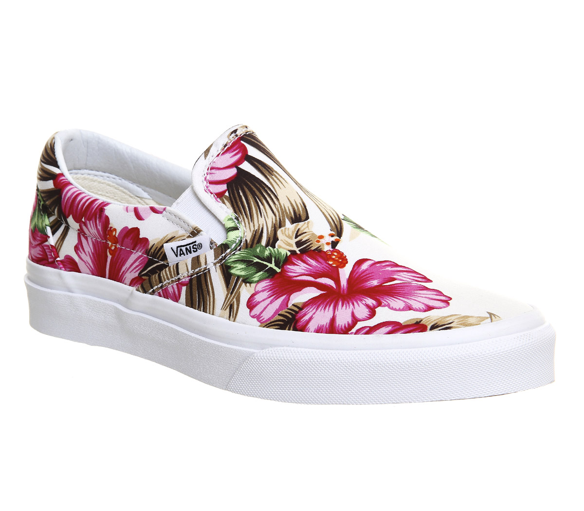 vans classic slip on hawaiian floral