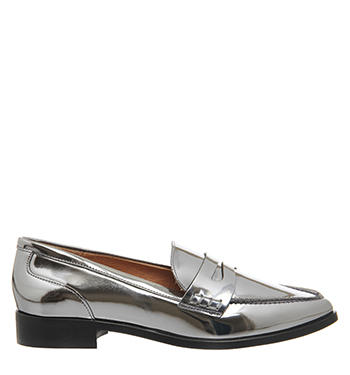 Office Vibe Loafers Gun Metal Silver - Flats