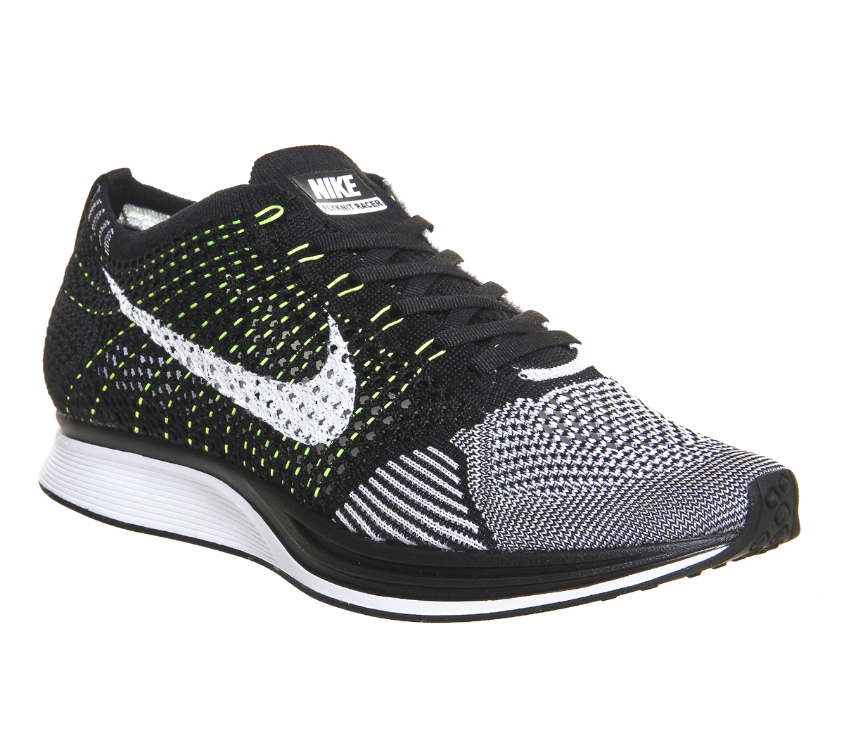 Nike Flyknit Racer Black White White - His trainers