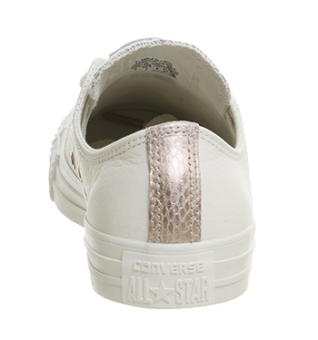 all star low leather egret rose gold exclusive