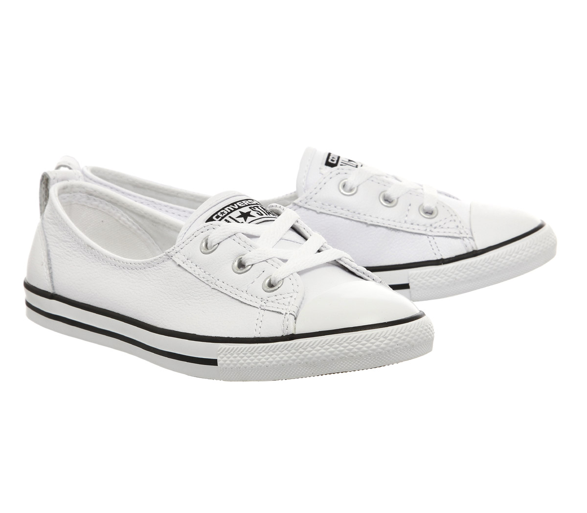 Converse Ctas Ballet Lace Leather White Black - Hers trainers