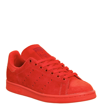 adidas stan smith red mono suede
