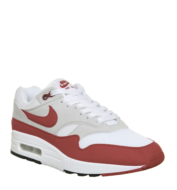 red and white nike air max 1