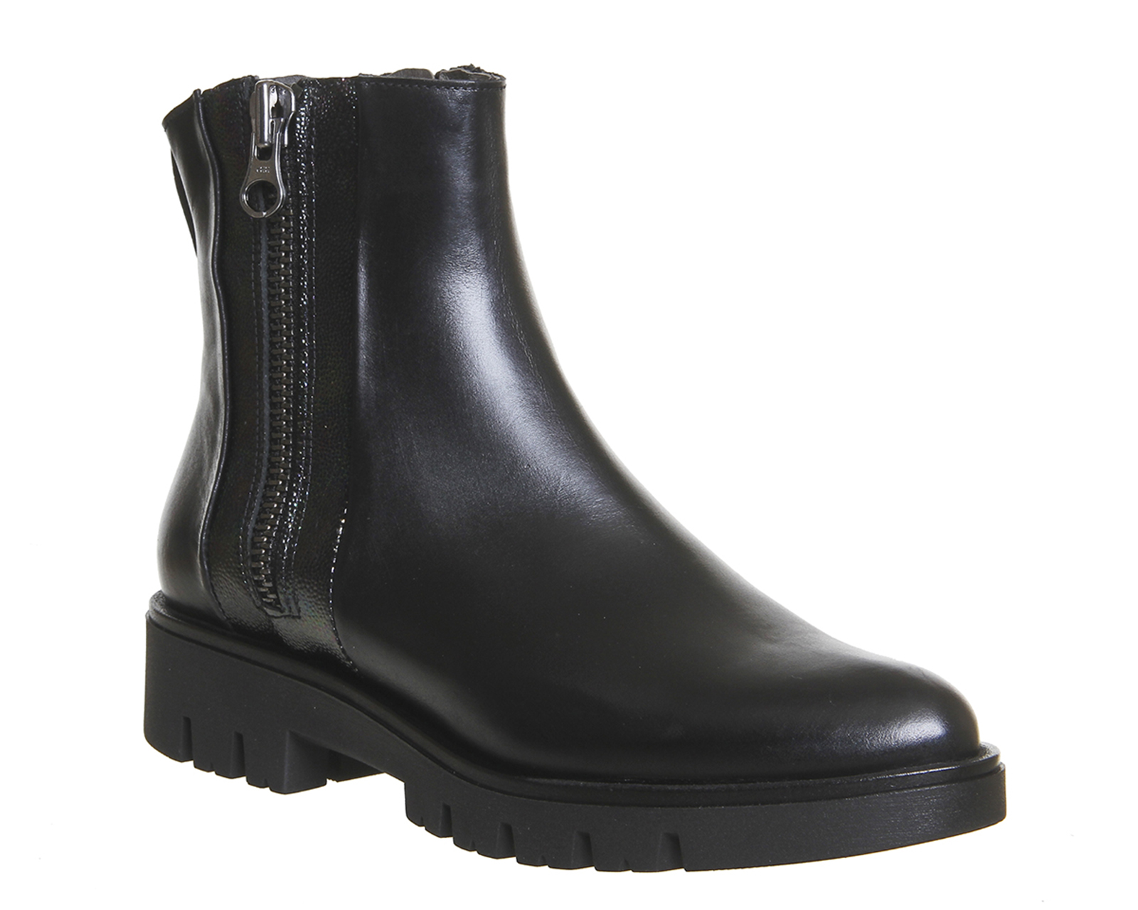 Gaimo for OFFICERosa Ankle BootsBlack Iridescent Leather