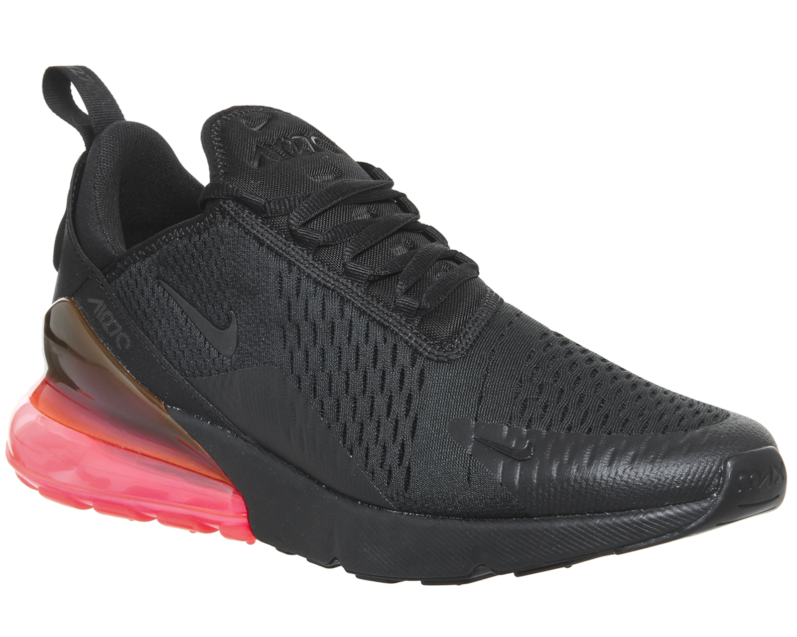 Nike Air Max 270 Trainers Black Hot Punch Qs - His trainers