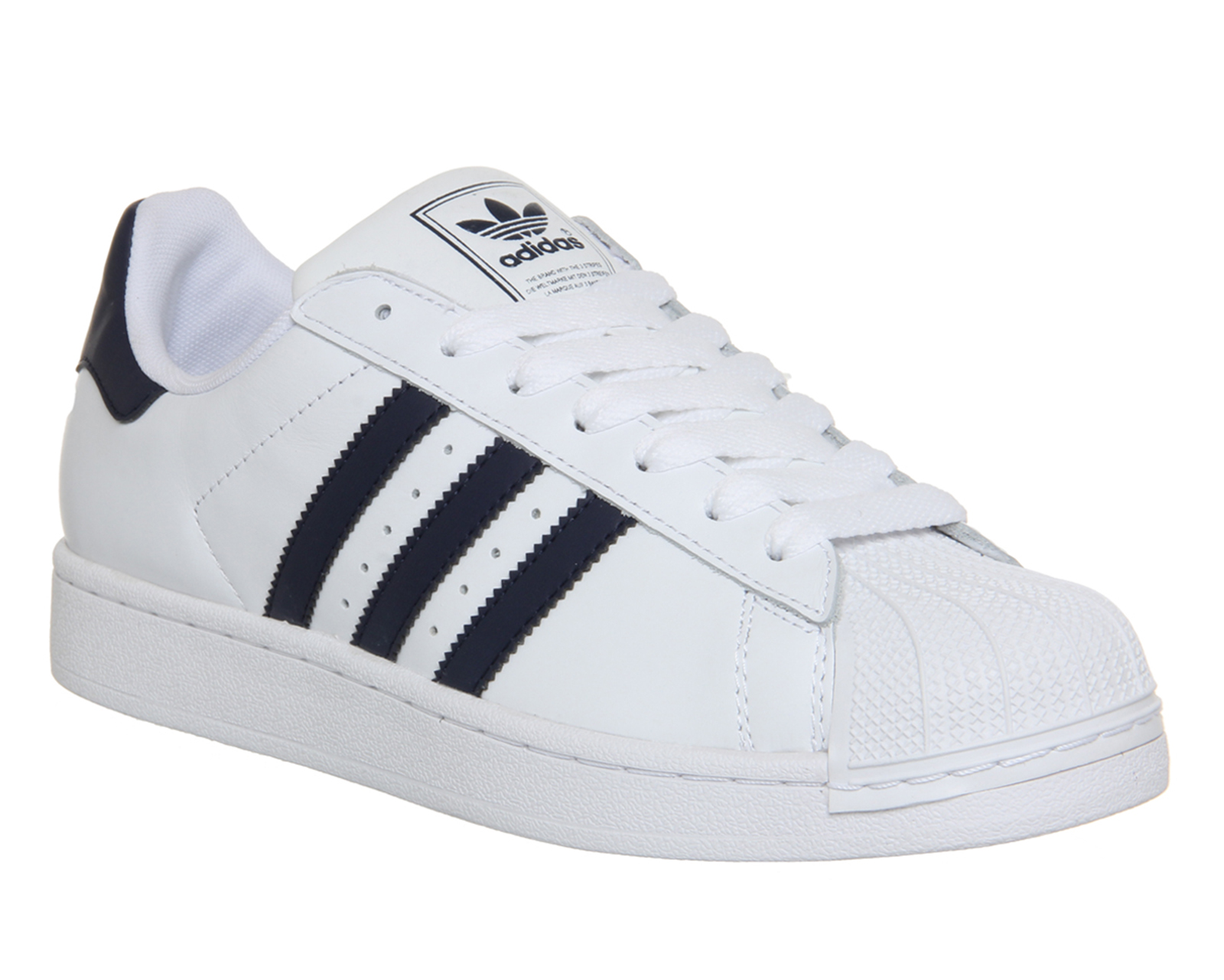 adidas superstar navy blue and white