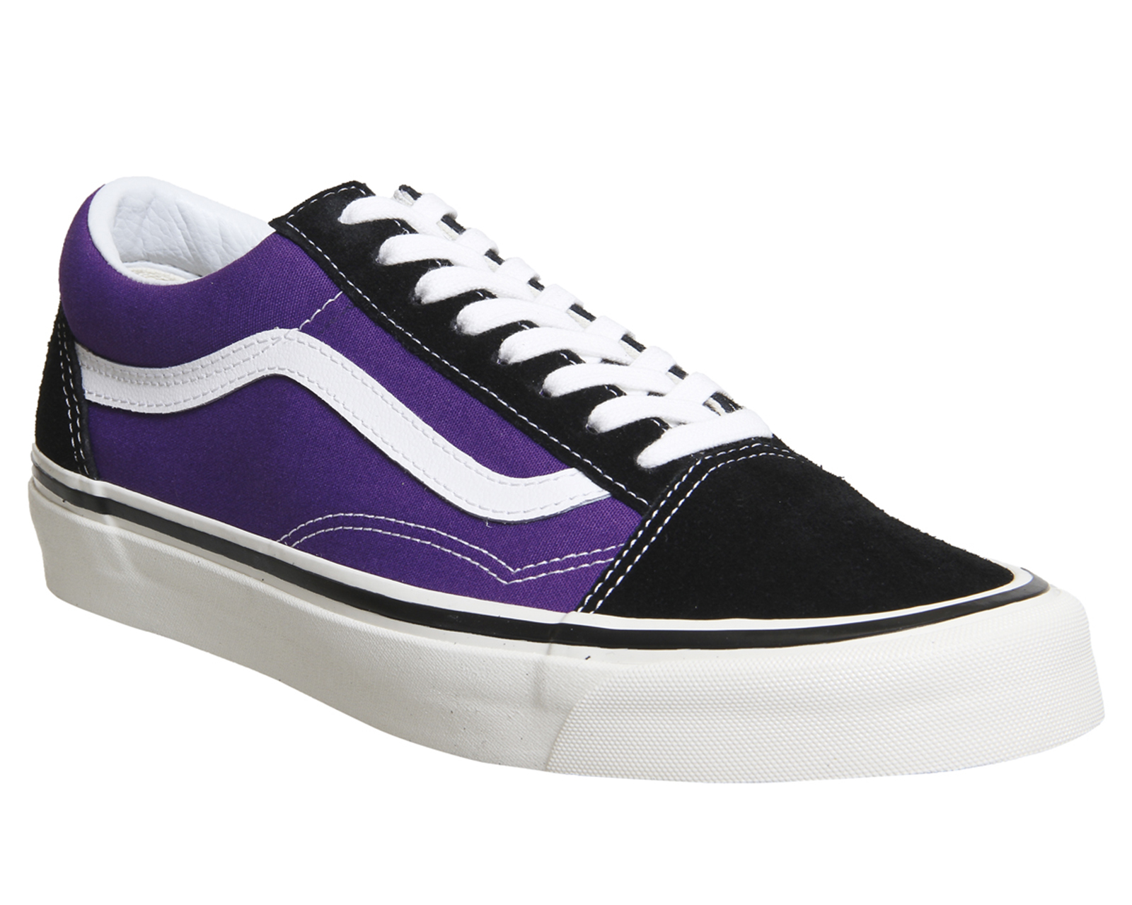 purple and black vans shoes