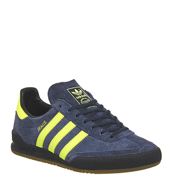 adidas jeans trainers green and yellow
