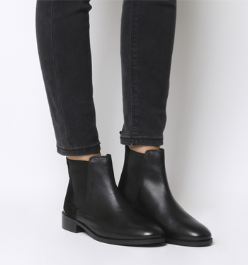 Office Chelsea Black Mix Metal Hardware - Ankle Boots