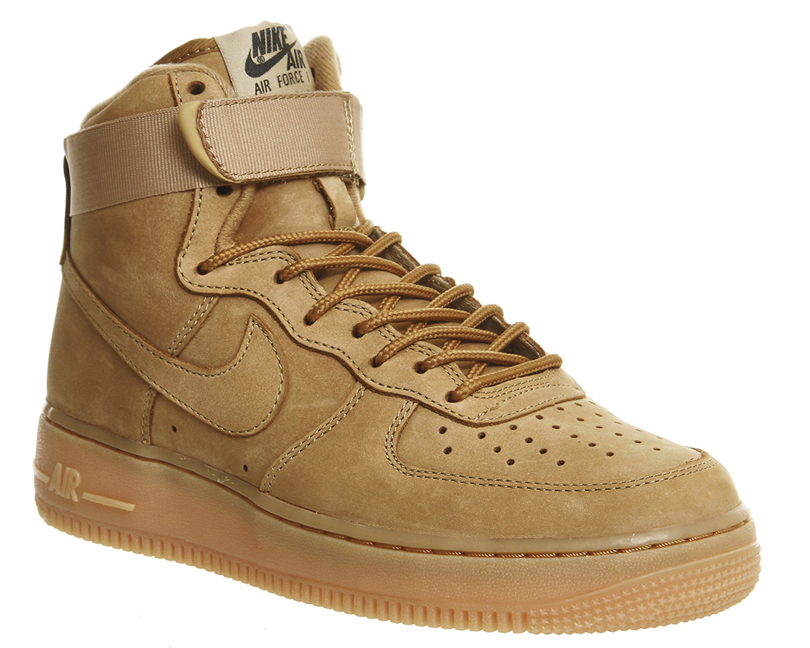 nike air force one trainers flax suede gum