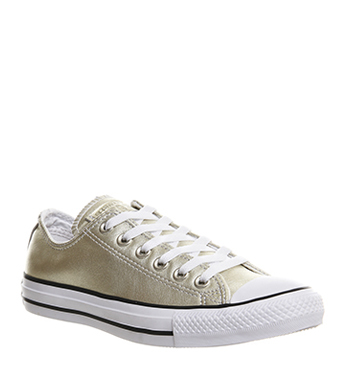 converse all star low leather new gold