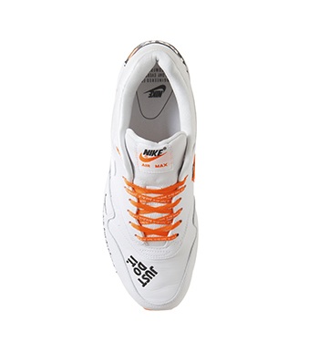 air max 1 trainers white black total orange jdi