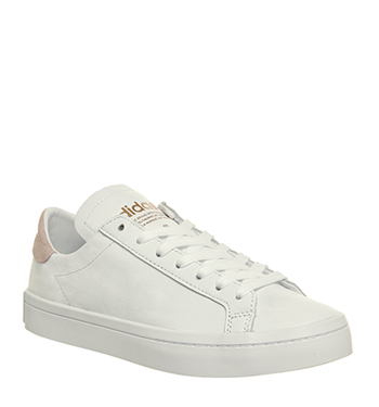 adidas Court Vantage Trainers White Vapour Pink - Hers trainers
