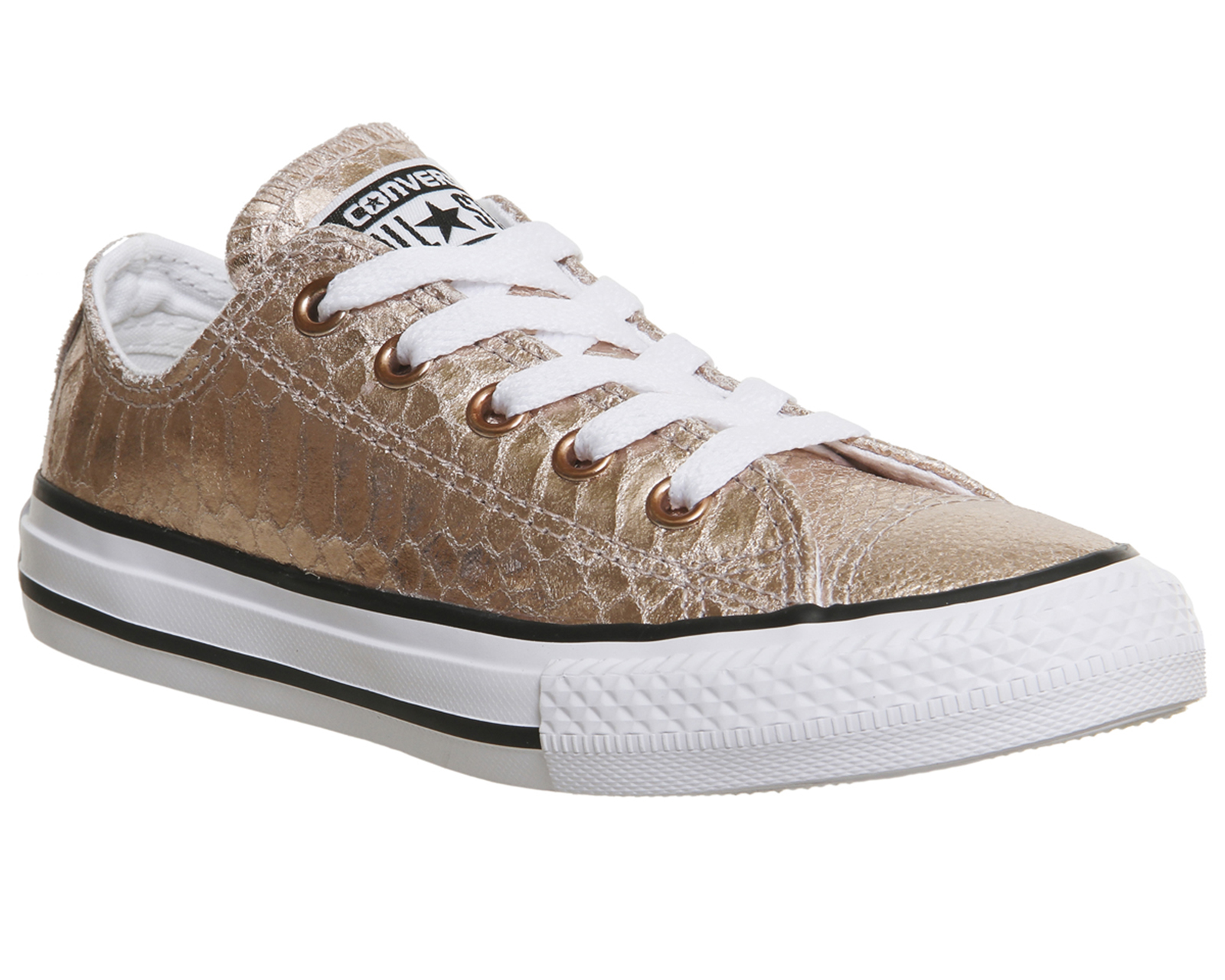 converse all star rose gold leather
