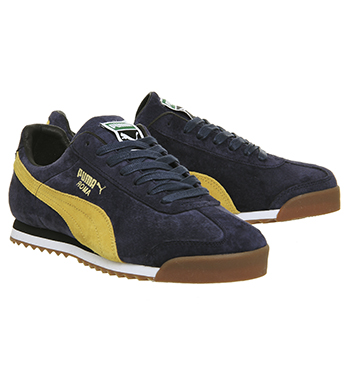 Puma Roma Navy Yellow Suede Exclusive - His trainers